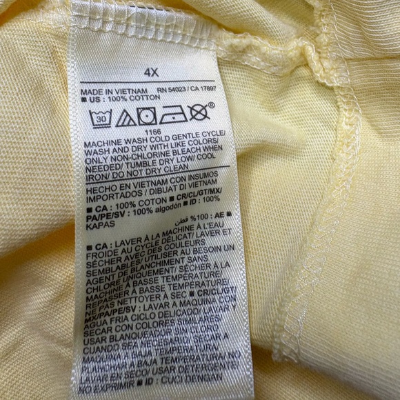 Old Navy Yellow Women's Cropped Tank Top Size 4X - Picture 8 of 9
